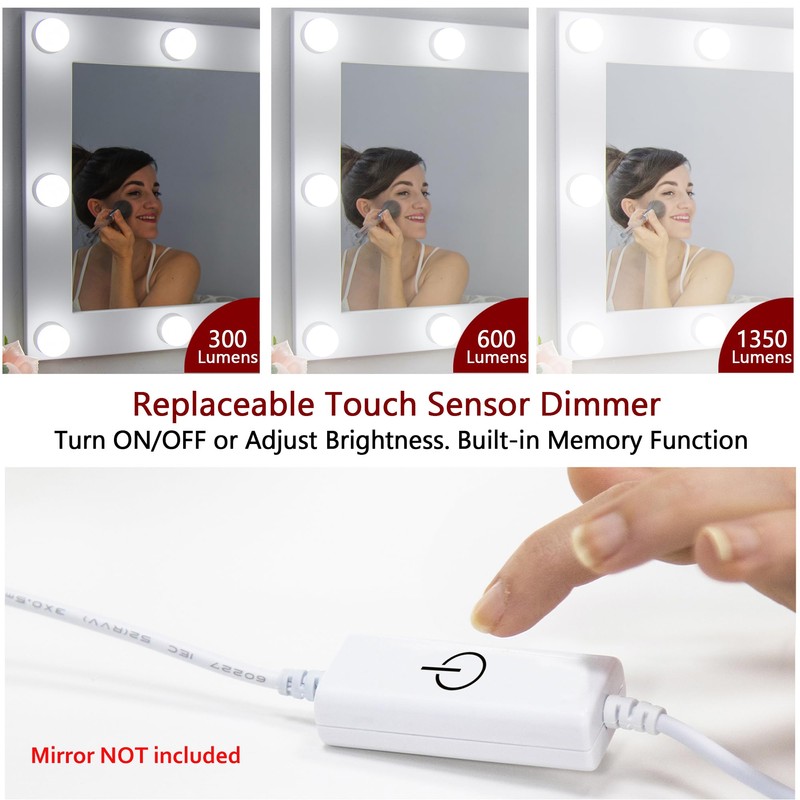 Waneway 14 Bulb Vanity Lights for Mirror, Plug-in Power Adapter