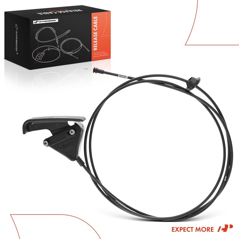 A-Premium Front Hood Latch Release Cable with Handle Compatible with