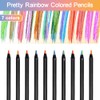 NAROSEBE Pack of 30 Rainbow Colouring Pencils, 7 in 1