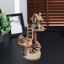 Perfeclan Wood Craft Kits for Kids Tree Branch Crafts for Boys Girl Home Decor Handicrafts Fairy Garden House Kindergarten Craft Kit, Style D