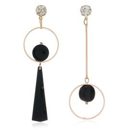 Black Geometric Earrings for Women Arcylic Triangle Geometric Pendant Earrings Black Square Statement Earrings (A)…