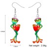 YAYAKO Acrylic Novelty Green Frog Earrings Dangle Funny Design Jewellery