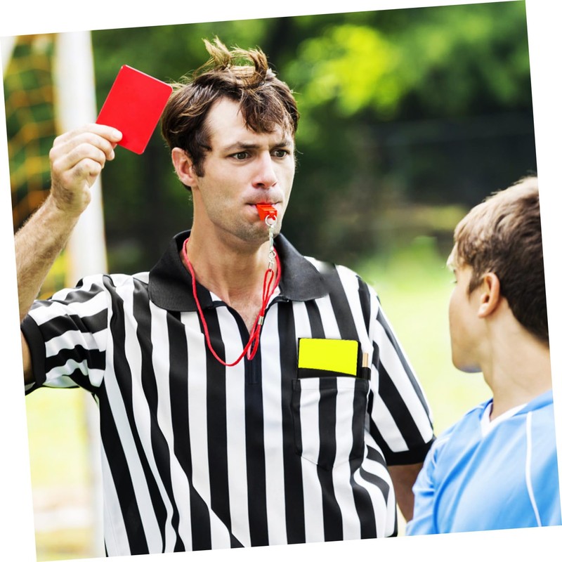 KOMBIUDA 2set Soccer Referee Kit Red Yellow Cards Referee Accessory