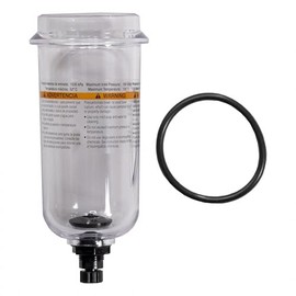 Parker PS832P Polycarbonate Bowl with Twist Drain for 07F, 12F, 07E Series Filter/Regulator, 7.2oz Capacity, 150 psig