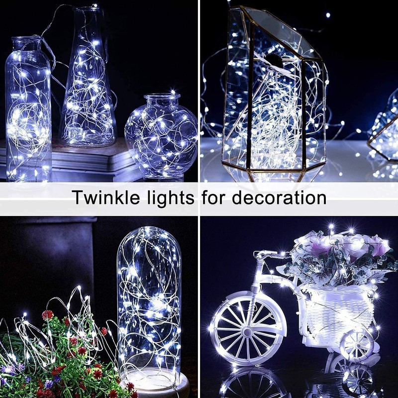 JMEXSUSS 4 Pack 100 LED Solar String Lights for Outside,