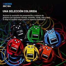 BOSS Serie BIC-10A | Cable para instrumentos | Conectores rectos a ángulo