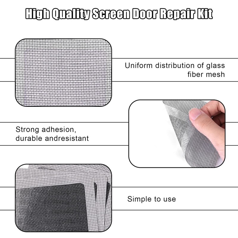10pcs Mesh Repair Patch, Self Adhesive Window Screen Repair Kit