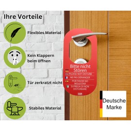 Pack of 10 HHM® Room Please Knock Sign Please Do Not Disturb Door Sign Matte Lamination Ideal as Room Decor or Door Sign in the Office Useful for Hotel Room