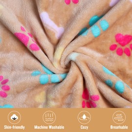 luciphia Dog Blanket, Cat Blanket, Washable, 1 x Pack of 3 Blankets for Small/Medium Dogs and Cats, Cuddly Blanket, Fluffy, Soft, Warm Fleece Pet Blanket for Travel, Sofa, 104 x 76 cm