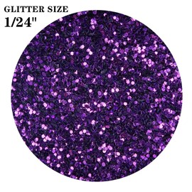 TORC Purple Chunky Glitter 4 OZ Glitter for Resin Crafts Tumblers Cosmetic Makeup Nail Art Festival Decoration