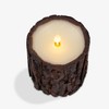 Luminara Real Bark Flameless LED Candle, Ivory 3.5" x 4.5",