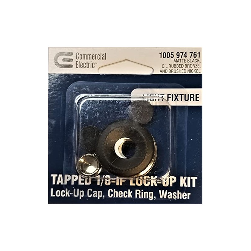 Commercial Electric Assorted Finish Lamp Lock-Up Cap Nut Kit