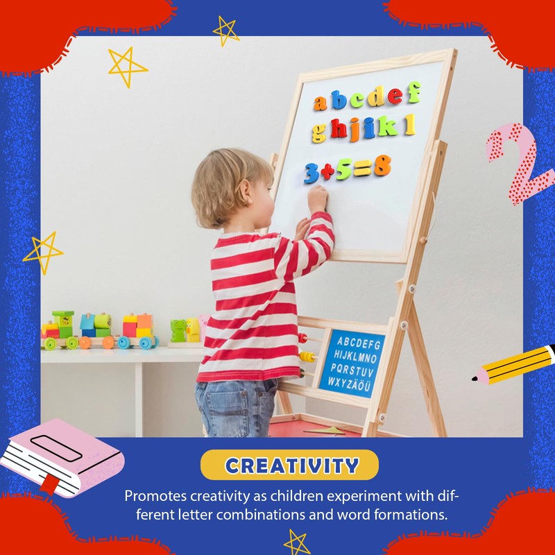 Magnetic Letters and Numbers Set 160 Pieces with Storage Bag