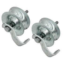 Sliding Gate Rollers 5" Steel Pipe Track Roller Galvanized for 1 5/8" Pipe Track (Pack of 2)