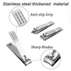 Cater Manicure, Nail Clippers Set of 12Pcs, Professional Grooming Kit,