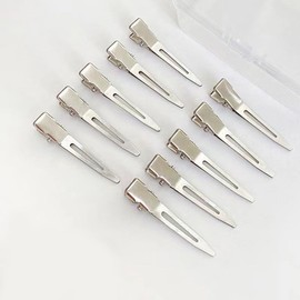 50 PCS Hair Clips, 1.75 Inches Silver Hair Clips for Women, Metal Hair Clips, Single Prong Hair Clips, Silver Duck Bill Sectioning Clips, Alligator Hair Clips, Pins for Curls