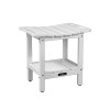 Table Shower Bench for Inside Shower,White HDPE Shower Stool Waterproof,Ind