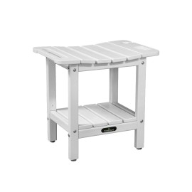 Table Shower Bench for Inside Shower,White HDPE Shower Stool Waterproof,Ind