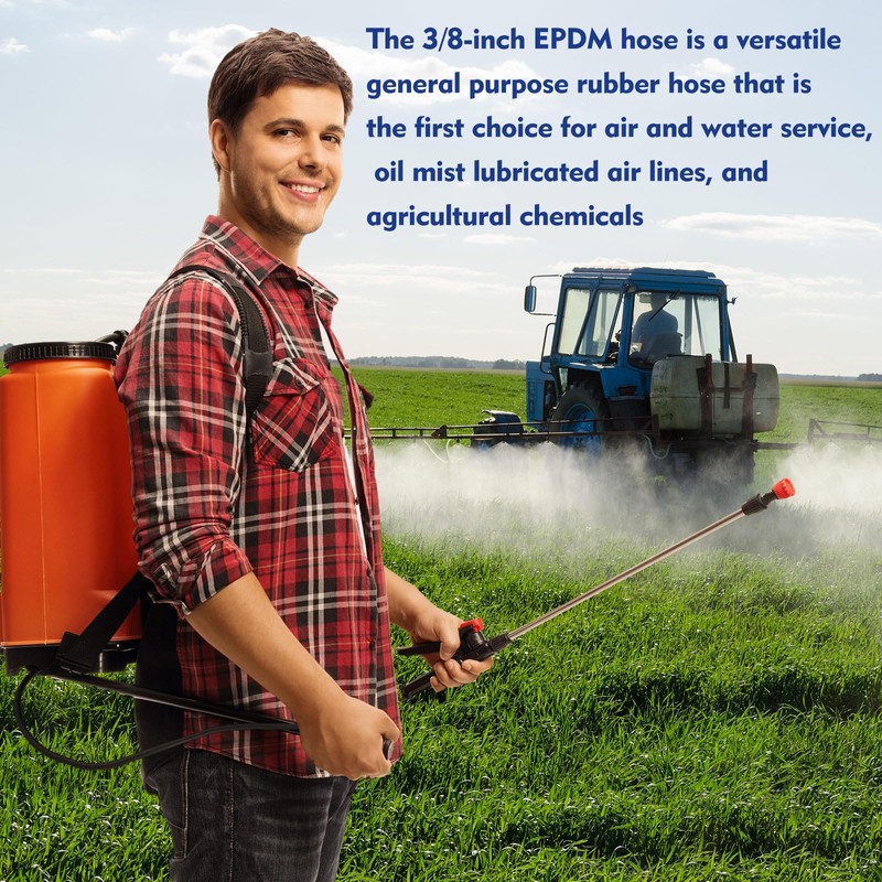 Innconee Spray Hose 3/8-Inch ID Heavy Duty Agricultural Garden Rubber