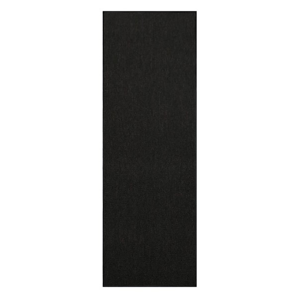 Furnish my Place Modern Indoor/Outdoor Commercial Solid Color Rug - Black, 2' x 8', Pet and Kids Friendly Rug. Made in USA, Runner, Area Rugs Great for Kids, Pets, Event, Wedding