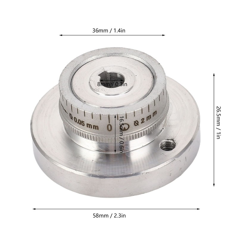 58mm Machine Tool Handwheel with Handle Aluminum Alloy Hand Wheel