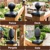 Decorex Hardware Cast Aluminum Pineapple Post Cap – Black Powder