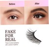 FRCOLOR False Eyelashes Pack 3 Pairs Natural Fluffy Lightweight Comfortable