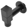 G1/2 Thread Black Copper Faucet Wall Mounted Single Cold Water