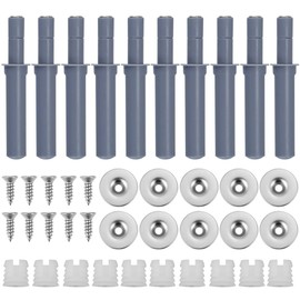 KLYNGTSK 10 PCS Push to Open Magnetic Push Latches System Damper Latch with Screws, Patches, Glue Drops Door Catches Drawer Push Latch Kitchen Door Push Release Latch for Door Drawer Cabinet