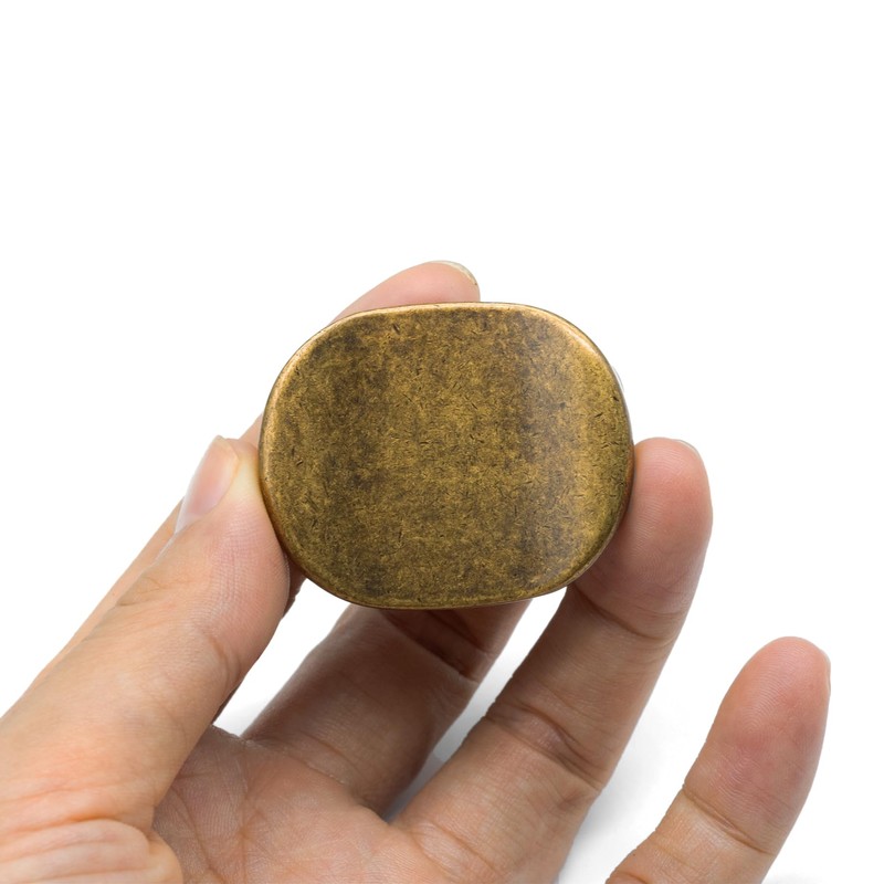 FIRSORCA 6 Pack Antique Brass Zinc Alloy Solid Square Cabinet