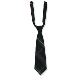 Cookies Boys' Banded Tie - green/gold *plaid #83*, 12"
