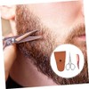 SAFIGLE 2pcs Beard and Mustache Trimmer Set Precision Scissors Leather