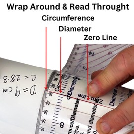CLPA 20" Diameter Measure & Mark C-Pi-D Pipe Wrap Around - A Pipe Measure & Marking Tool, & Pipe Cutting Guide. Wrap Around & Read Through Design for Circumference, Diameter, Marking & Cutting
