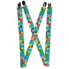 Buckle-Down Suspender - Dinosaurs, Multicolor, 1.0-inch Wide