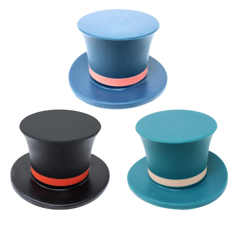 Honbay 3PCS Silicone Wine Bottle Stoppers Funny Silicone Magic Hat