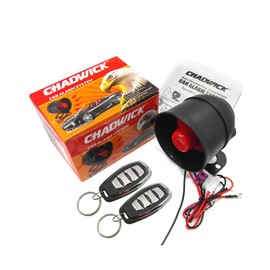 CHADWICK Car Horn Siren Alarm For 12V DC Car, Universal, 1 Pack, 2 Remote Controls, Anti-theft Device, 7-level Sensitivity, No Thread Trimming, Non-Destructive Installation (CW-8152)