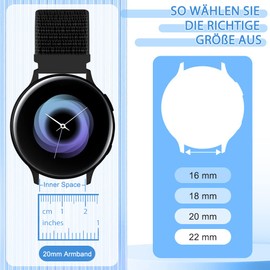 TumpCez Nylon Watch Straps, 16 mm, 18 mm, 20 mm, 22 mm, Quick Release Strap, Fabric, Breathable, Woven Adjustable Replacement Strap, Sports Replacement Strap for Men and Women (Pack of 3)