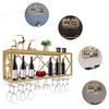 N/A Wall-mounted Inverted Wine Rack Iron Bottles Holder Hanging Shelf