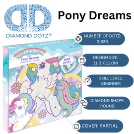 DIAMOND DOTZ DBX.096 My Little Pony Original 5D Diamond Painting Set DOTZ Box Dreams Creative Set with Diamond Mosaic Stones Painting Set Approx. 28 x 28 cm DIY Complete Set for Children from 6 Years