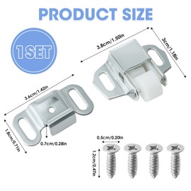 Mailbox Replacement Roller Catch Latch, Durable Roller Catch Latch with Screws for Mailbox Door Repair, Cabinet Doors, RVs, Campers, and Kitchen Hardware (1 Pc)