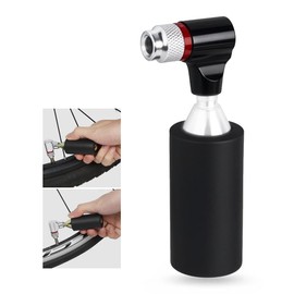 CO2 Bicycle Pump Inflator Compatible with Presta/Schrader, Bicycle Tyre Pump for Mountain and Road Bikes, Includes Insulation Sleeve