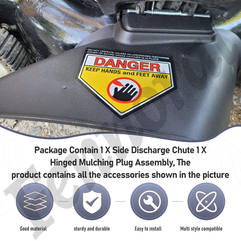Fennoral 731-07131 987-02516A Side Discharge Chute and Hinged Mulching Plug