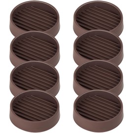 Non Slip Furniture Pads, 2"x2" Round Rubber Furniture Caster Cups Anti-Sliding Bed Stopper, Anti Grippers Floor Protectors for Furniture Bed, Couch, Chair Leg(Brown, 8Pack)