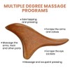 Wooden Massage Roller Stick with Triangle Massager, 12 Rollers Curved