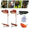WANLECY Tree Climbing Spike Set, Double Teeth Stainless-Steel Tree Climbing