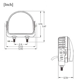 ACEGRE [4Pack LED Forklift Light Blue ARC Forklift Safety Lights Warehouse Safe Warning Spotlight Arch Zone 20W DC10-80V for Truck Security Indicator Spotlight Brightness