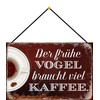 Blechschild With cord 30 x 20 cm office saying: Der