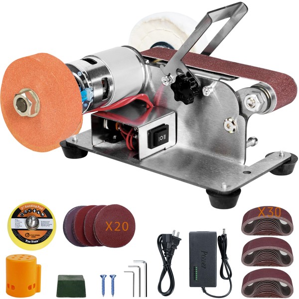 Mini Belt Sander, 0° Electric Belt Sander Knife Making Supplies,