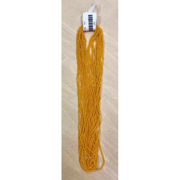 Hank of 11/0 Transparent Seed Beads - Light Orange Aurora