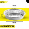 Zuvo Round Aluminium Containers – Pack of 20 Foil Flan